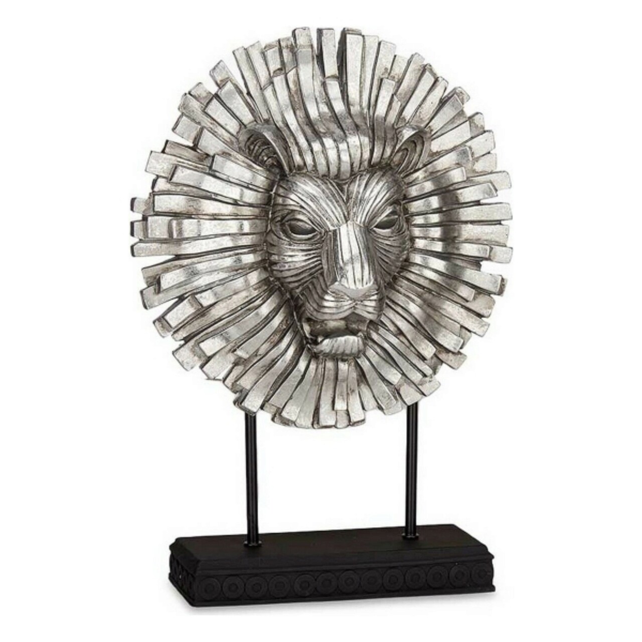 Decoratiune Lion, Gift Decor, 28 x 11.5 x 38.5 cm, polirasina, argintiu - imagine 3